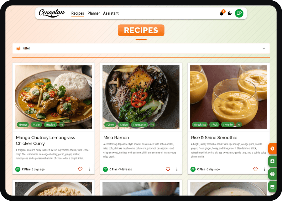 Cenaplan app preview